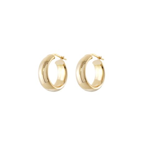 Cercei argint placati cu aur de 18K rotunzi cu tortita Hoops, 03X05-03310, Oxette Romania