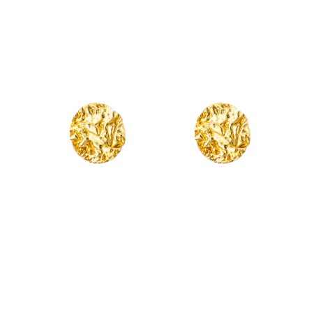 Cercei argint placat cu aur galben de 18 K rotunzi Earth, 03X05-03353, Oxette Romania