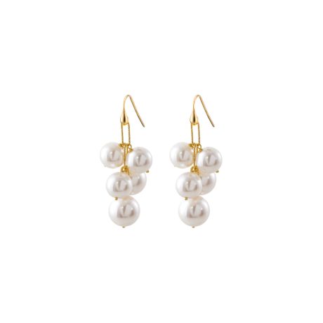 Cercei argint placati cu aur de 18K  cu perle de cultura Success, 03X05-03373, Oxette Romania