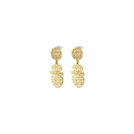 Cercei argint placati cu aur galben de 18K statement neregulati Symbols, 03X05-03488, Oxette Romania