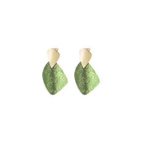 Cercei statement placati cu aur 18k forma asimetrica Vivian, 03X15-00744, Oxette Romania