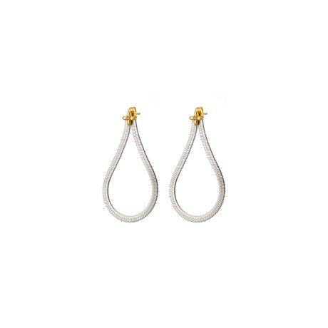 Cercei statement otel inoxidabil si element placat aur 18 k Glow Bis, 03X27-00328, Oxette Romania