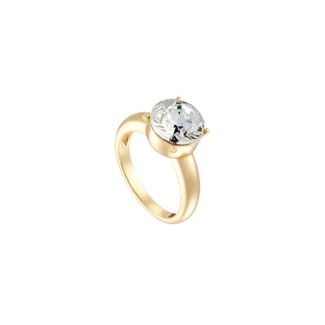 Inel placat cu aur de 18K cu piatra zirconia Dance, 04L15-00729, Oxette Romania