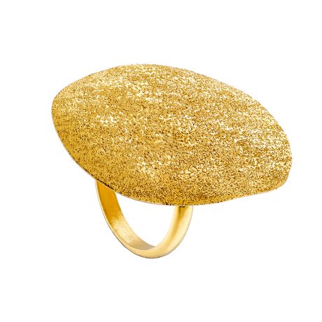 Inel argint placat cu aur galben sablat de 18 K Golden Dust, 04X05-01641, Oxette Romania