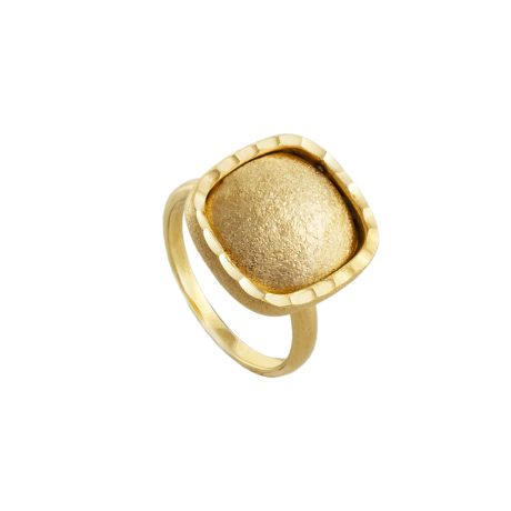 Inel argint placat cu aur de 18K cu element patrat Noblesse, 04X05-01712, Oxette Romania