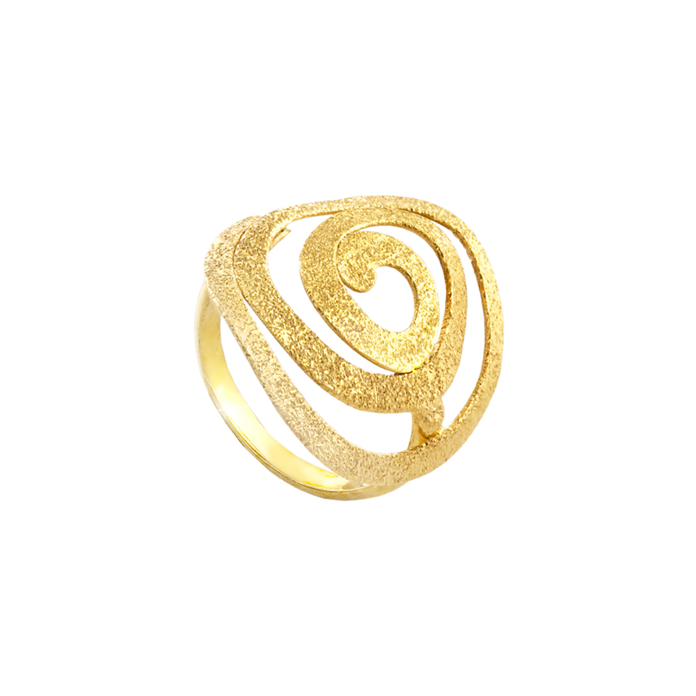 Inel spirala argint placat cu aur de 18K Helix, 04X05-01735, Oxette Romania