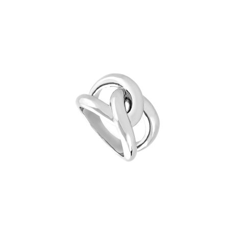 Inel lat statement placat cu rodiu Heavy Metal, 04X15-00259, Oxette Romania
