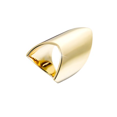 Inel otel inoxidabil placat cu aur galben de 18 K asimetric Atelier, 04X27-00333, Oxette Romania