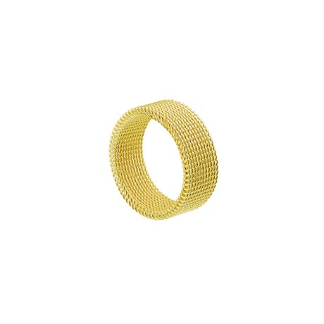 Inel lat tip verigheta placat cu aur 18 k Links, 04X27-00336, Oxette Romania