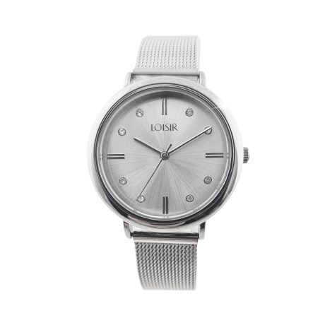 Ceas dama cu cadran alb si bratara mesh Polish, 11L03-00534, Oxette Romania