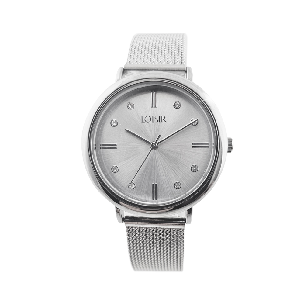 Ceas dama cu cadran alb si bratara mesh Polish, 11L03-00534, Oxette Romania