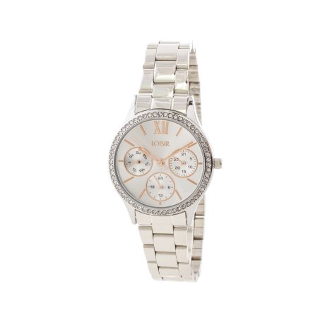 Ceas dama otel inoxidabil cu bratara metalica si cadran cu pietre zirconia Speedway, 11L03-00541, Oxette Romania