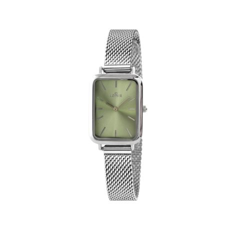 Ceas dama placat cu rodiu si cadran verde dreptunghiular Board, 11L03-00577, Oxette Romania