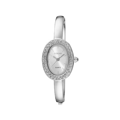 Ceas dama bijuterie cu cadran oval si bratara fixa Lake, 11L03-00593, Oxette Romania