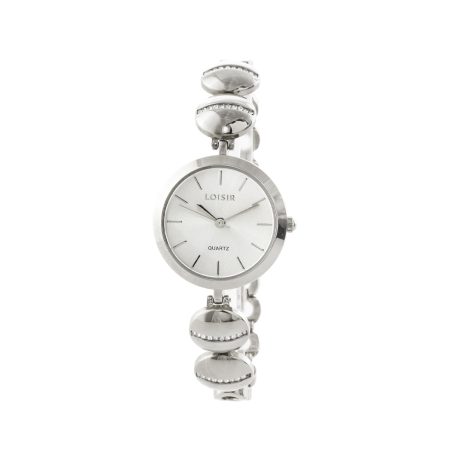 Ceas dama bijuterie cu cadran alb si cristale zirconia incolore Tint, 11L03-00598, Oxette Romania