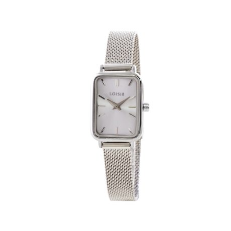 Ceas dama placat cu rodiu si cadran alb dreptunghiular Oldie, 11L03-00607, Oxette Romania