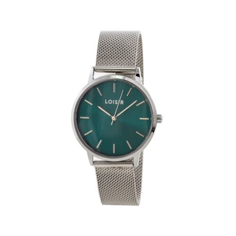 Ceas dama placat cu rodiu si cadran turcoaz rotund Fountain, 11L03-00614, Oxette Romania