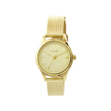 Ceas dama placat cu rodiu cu bratara mesh si cadran argintiu Mini Elegance, 11L05-00695, Oxette Romania