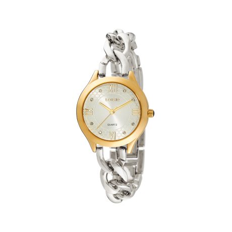 Ceas dama bijuterie placat cu aur de 18K si cristale zirconia Girlie, 11L05-00755, Oxette Romania