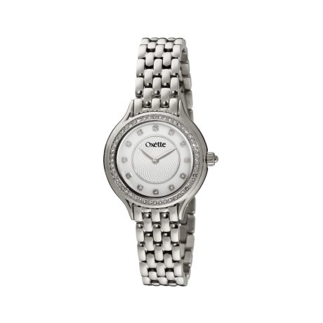 Ceas dama otel inoxidabil cu sidef si cubic zirconia Oxette, 11X03-00788, Oxette Romania