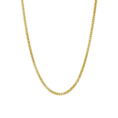 Colier scurt model impletit din argint placat cu aur galben de 18 K Success, 12X05-00092, Oxette Romania