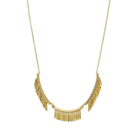Colier argint placat cu aur galben de 18 K decorat cu franjuri Nomads, 01X05-02361-2, Oxette Romania