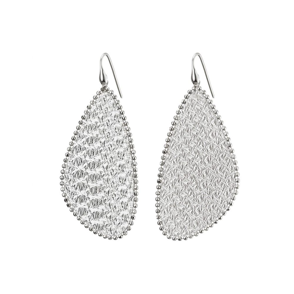 Cercei statement din argint placat cu rodiu cu aspect lucios Glimmer, 03X01-02699-1, Oxette Romania