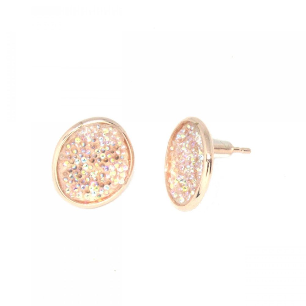 Cercei din argint placat cu aur roz de 18 K cu cristale Stardust, 03X05-02095-1-scaled, Oxette Romania