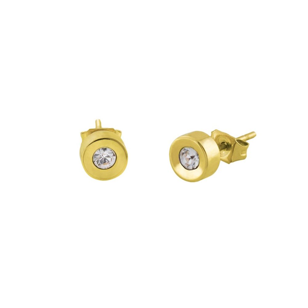 Cercei placati cu aur galben de 18 K decorati cu cristale Oxettissimo, 03X27-00251-1-1, Oxette Romania