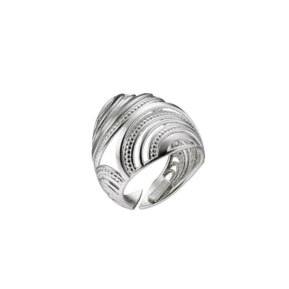 Inel Fashionistas Labyrinth 04L15-00187 1 Inel statement placat cu rodiu Fashionistas Labyrinth, 04L15-00187, Oxette Romania