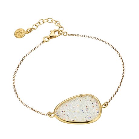 Bratara argint placat cu aur galben de 18 K cu cristale Inspirations Luna, 02X05-01707-1, Oxette Romania