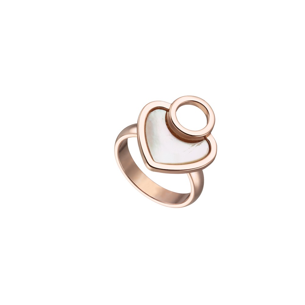 Inel placat cu aur roz de 18 K decorat cu sidef Pretty, 04L15-00249-1, Oxette Romania