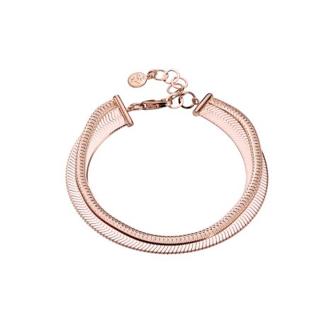 Bratara cu lanturi multiple din argint placat cu aur roz de 18 K Glow, 02X05-02033, Oxette Romania