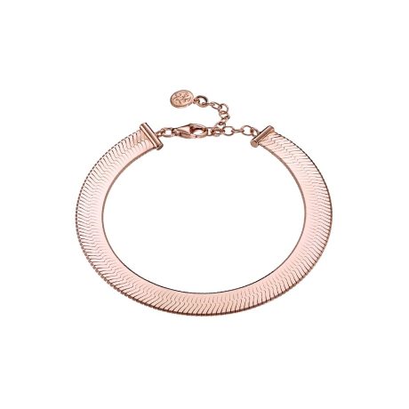 Bratara minimalista din argint placat cu aur roz de 18 K Glow, 02X05-02032, Oxette Romania