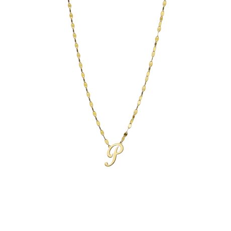 Colier argint placat cu aur de 18K cu initiala Alphabet, 01X05-02986-P, Oxette Romania