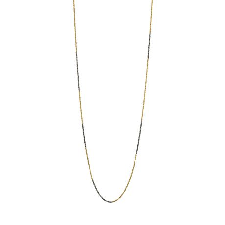 Colier argint placat cu aur 18 K din lant fin Shadow, 01X05-03021, Oxette Romania