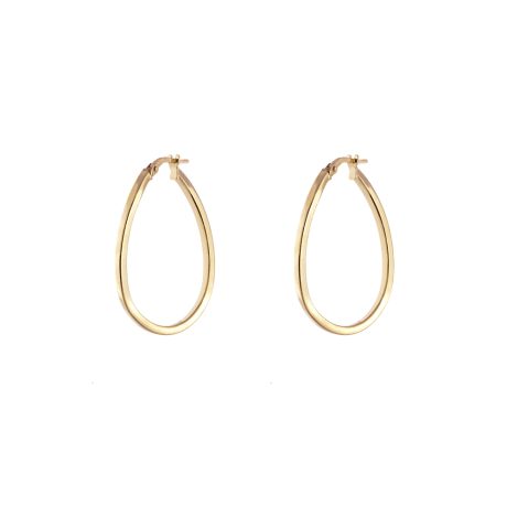 Cercei argint rotunzi placatrti cu aur de 18K Hoops, 03X05-02579, Oxette Romania