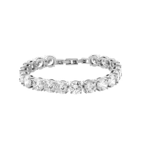 Bratara tennis placata cu aur roz de 18 K cu cristale Party, 02X15-00217, Oxette Romania