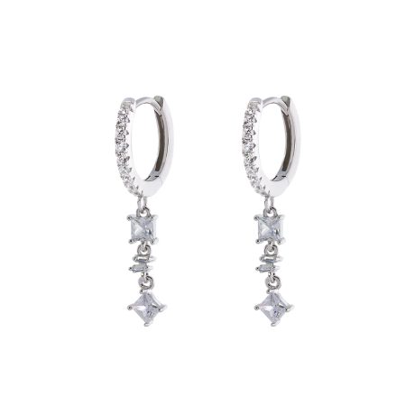 Cercei argint lungi cu cristale zirconia Gifting, 03X01-03037, Oxette Romania