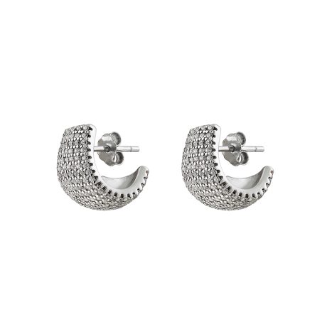 Cercei argint semiluna cu pietre zirconia Gifting, 03X01-03042, Oxette Romania