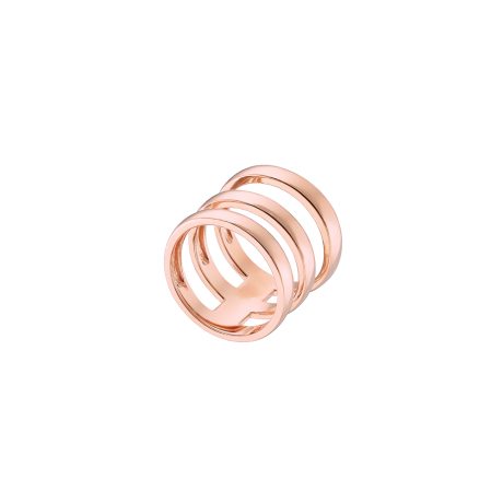 Inel spirala din argint placat cu aur roz de 18 K, 04X05-01565, Oxette Romania