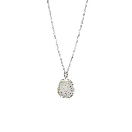 Colier argint argint placat cu rodiu si decorat cu cristale naturale caviar Gala, 01X01-05164, Oxette Romania