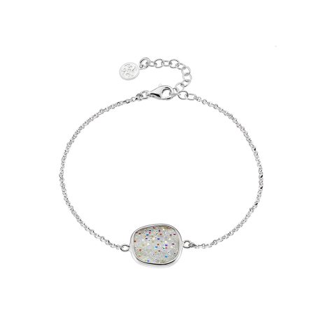Bratara din argint placat cu rodiu si decorata cu cristale naturale tip caviar Gala, 02X01-03276, Oxette Romania