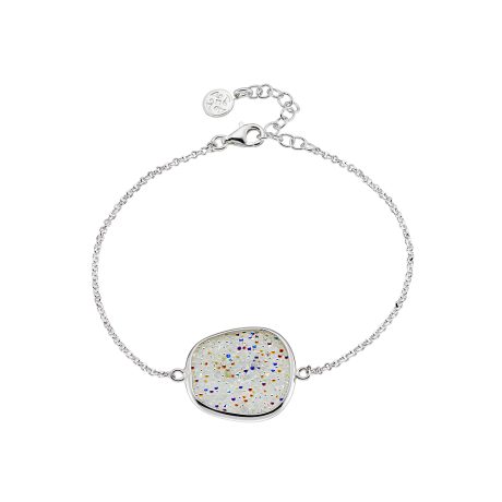 Bratara din argint placat cu rodiu si decorata cu cristale naturale de tip caviar Gala, 02X01-03277, Oxette Romania