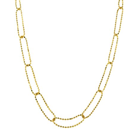 Colier din argint placat cu aur galben de 18 K cu zale Melody, 01X05-03128, Oxette Romania