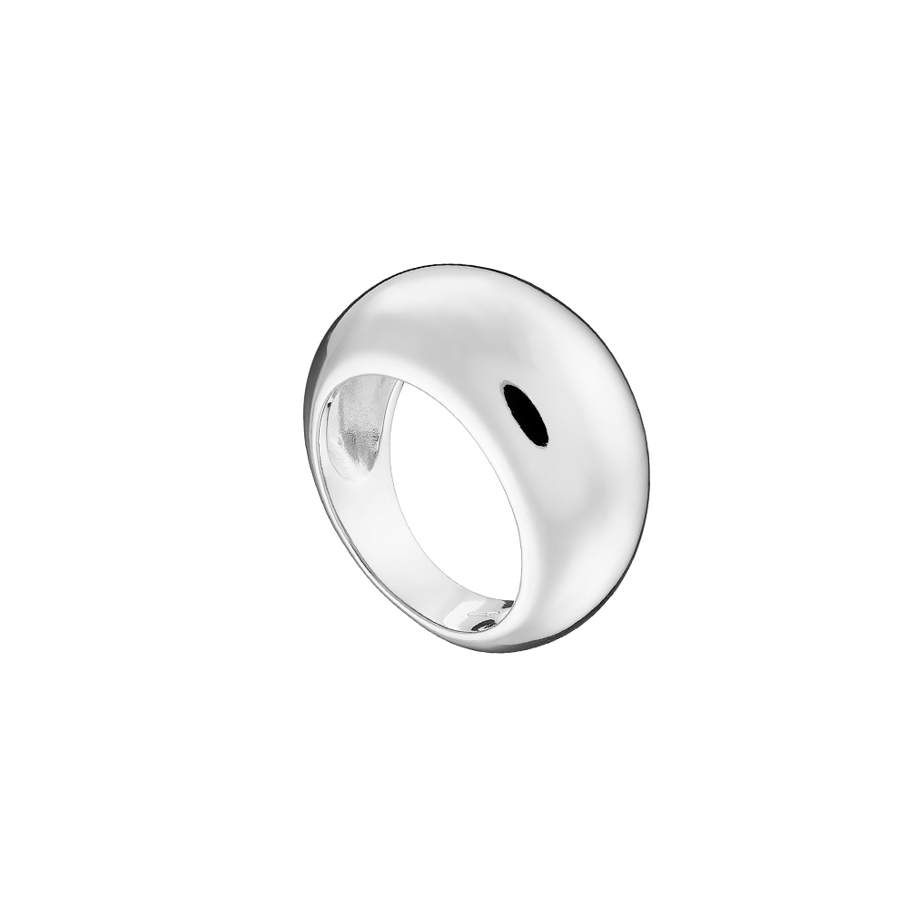 Inel minimalist din otel inoxidabil placat cu rodiu cu aspect lucios Sparkling, 04L03-00307, Oxette Romania